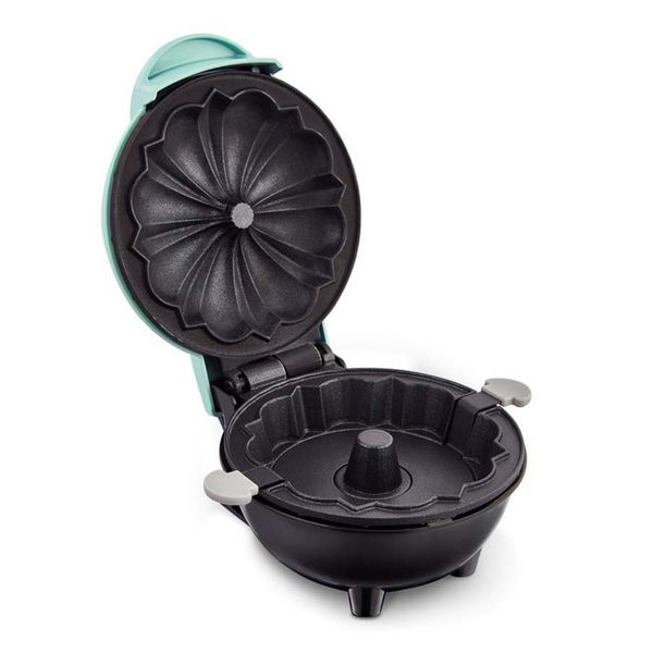 Mini Dash Electric Waffle -Bundt Cake Maker - Stainless Steel, Non-Stick