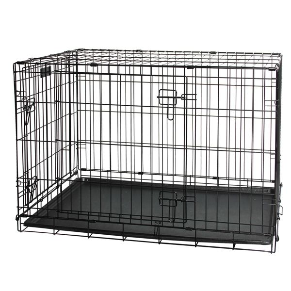Pawise Small Foldable Wire Pet Crate 62 x 43.5 x 50cm - For Dogs under 14kg