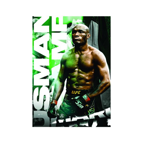 Kamaru ' The Nigerian Nightmare' Usman Fighting Pose - A1 Poster