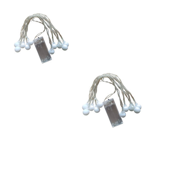 2m Mini Frosted Ball String Lights: Battery-Powered Glow with 10 LEDs