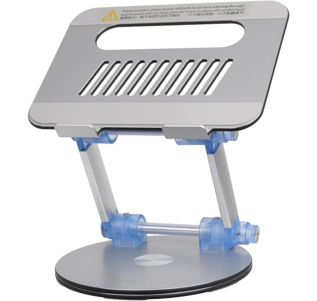Ergonomic Push-Button Laptop Stand