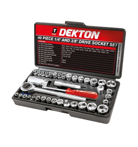 Dekton 40 pieces 1/4" and 3/8" drive socket set