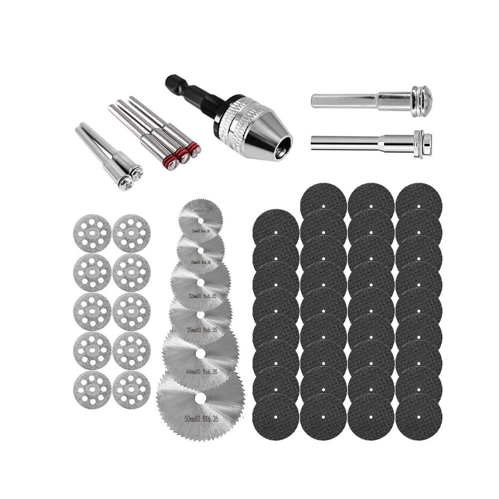 60 Piece Mini HSS Saw Blades Rotary Cutting Wheels Tool Kit Shop