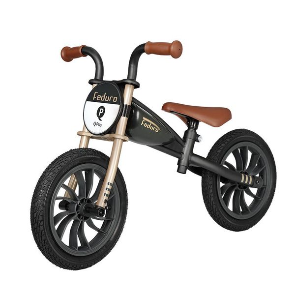 Qplay Feduro Air Wheels Balance Bike Black / Gol