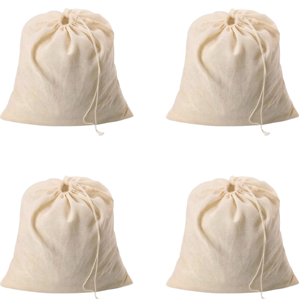 4 Piece Medium Thickened Mesh Filtering Bags Multipurpose Cheesecloth Bags