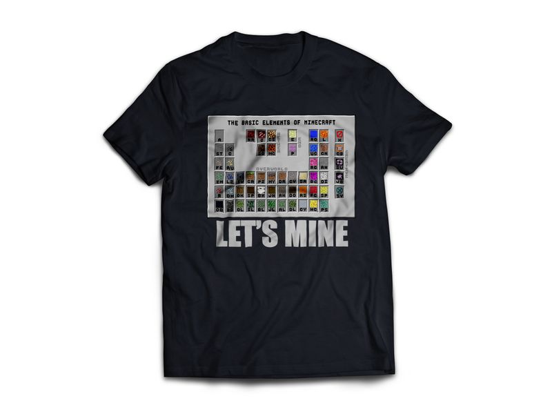 Minecraft Themed Periodic Table T-Shirt