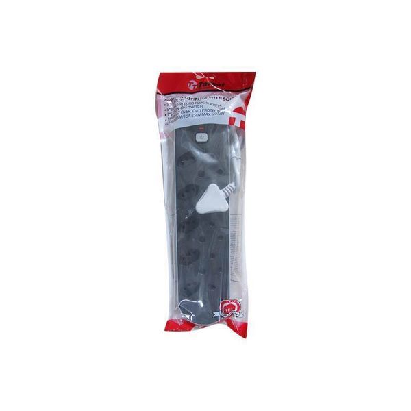 Target 10 Way Multi Plug with Sockets Black