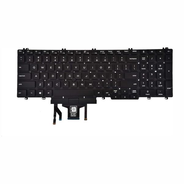 Replacement Keyboard for Dell Latitude 5500+ Precision 3540 41 50 51Backlit