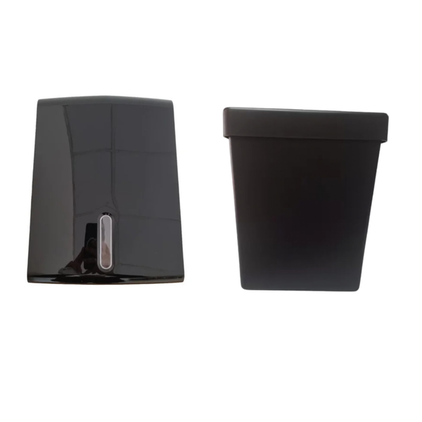 Sierra Black C-Fold Paper Towel Dispenser &amp; Wall Mounted 20L Bin Combo