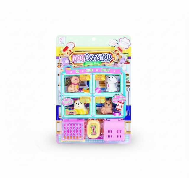 Play-Set Petshop 12 Piece Animal Figures and Accessories for Kids