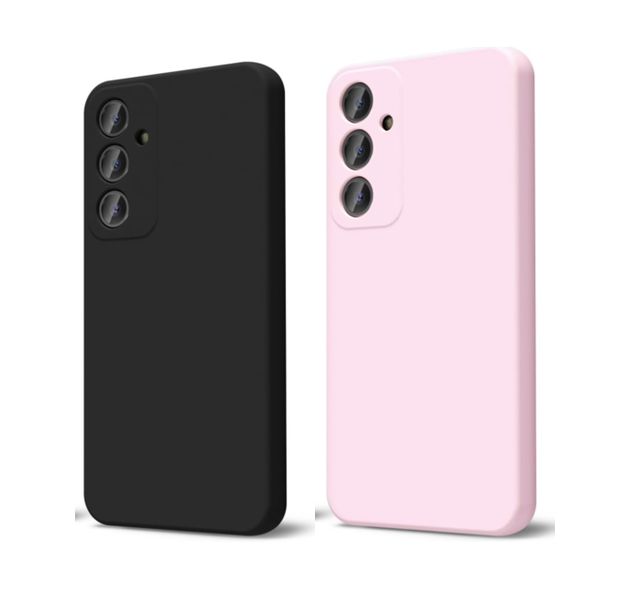 2 Pack silicone case compatible with Samsung Galaxy A04s - Black &amp; Pink