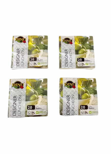 Dinu - 3 Ply Printed Serviettes -20 X 4 Pack -003