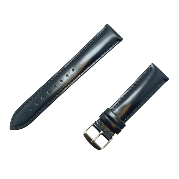 Genuine Leather Watch Strap 20mm Gloss Finish