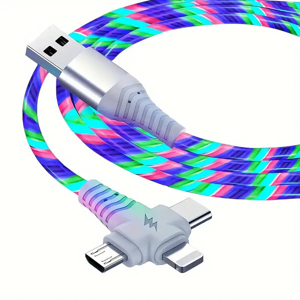 3 in 1 Glowing USB Charging Cable