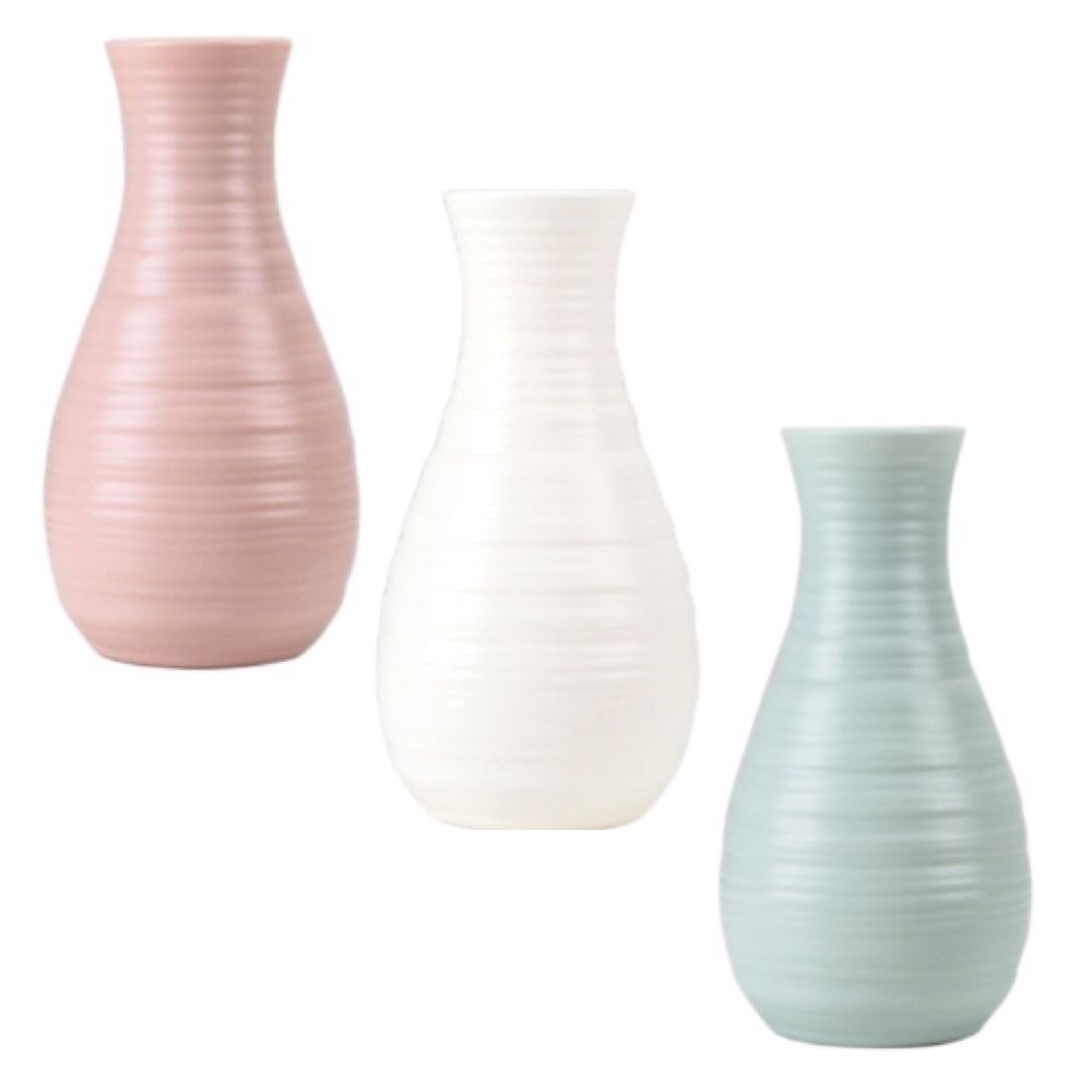 Vase Flower Plastic Ceramic Imitation Set of 3 Namaste | Buy Online in ...