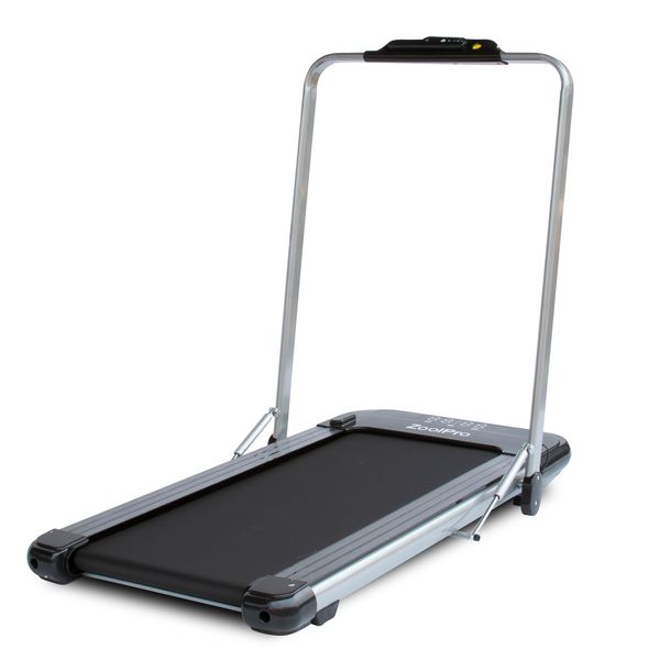 Zoolpro Foldable Portable Compact Exercise Treadmill Machine - Black and Silver