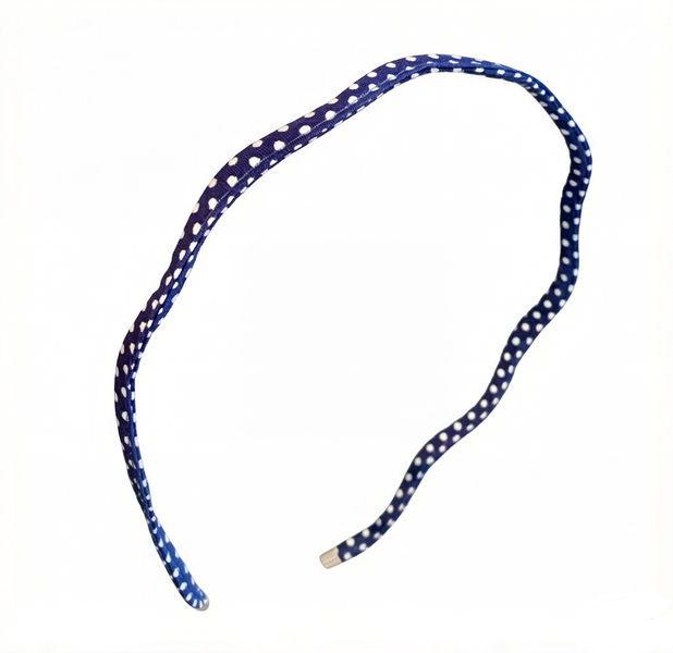 Polka Dot Wavy Headband, Thin Edge Stackable Hair Hoop for Women, Cute Non