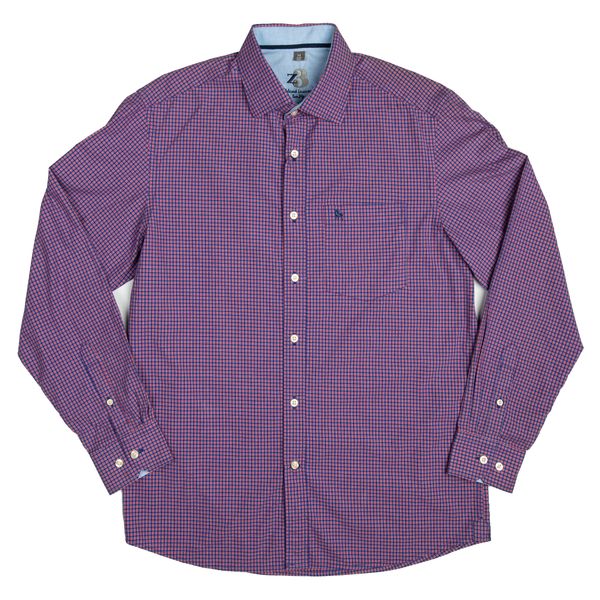 Z3 - Men's Vette Cheacked Long Sleeve Cotton Shirt