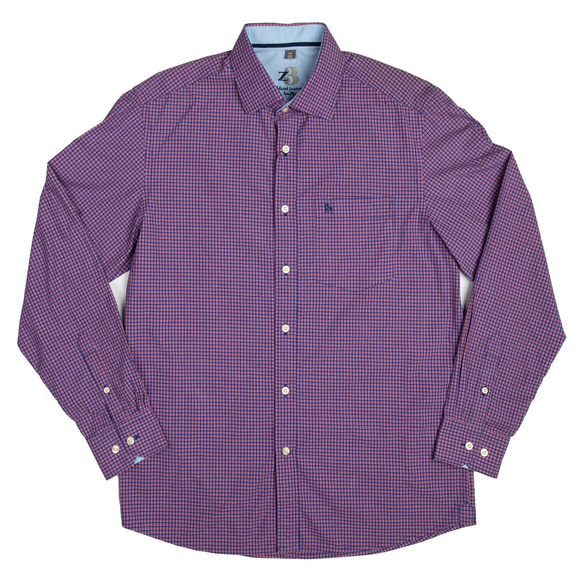 Z3 - Men's Vette Cheacked Long Sleeve Cotton Shirt | Shop Today. Get it ...