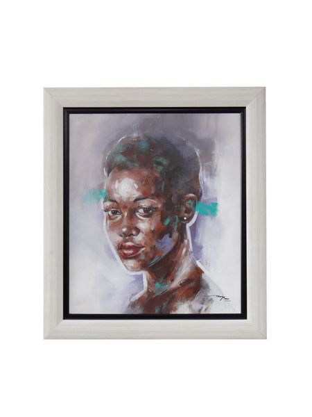 Exclusive Home Decor-African Lady-Framed Fine Art Painting-Wall Art-92x82cm