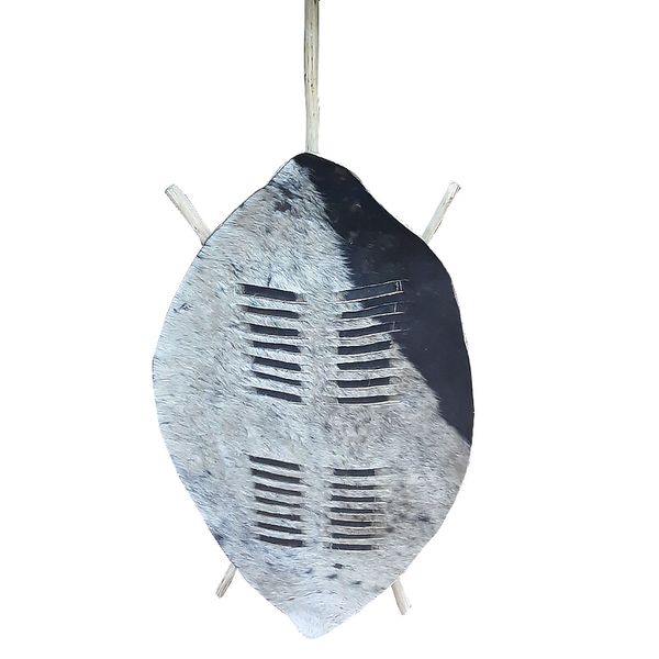 African Zulu Traditional Cultural Shield, African Warrior Hat Cowhide