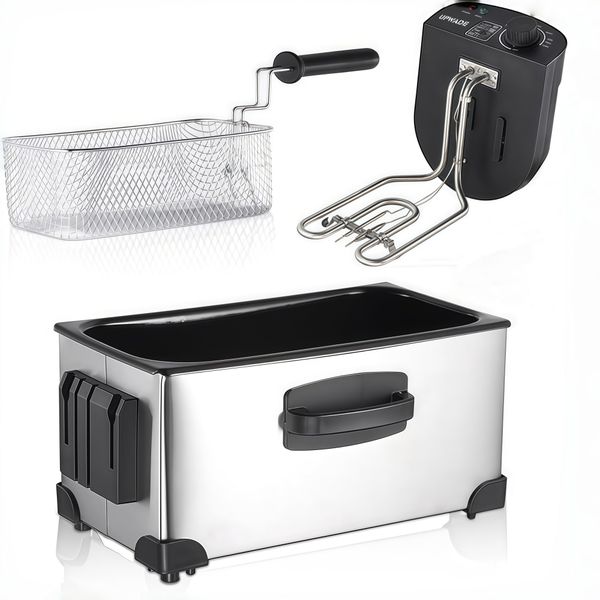 3L Stainless Steel Deep Fryer 2000W with Adjustable Temperature Control