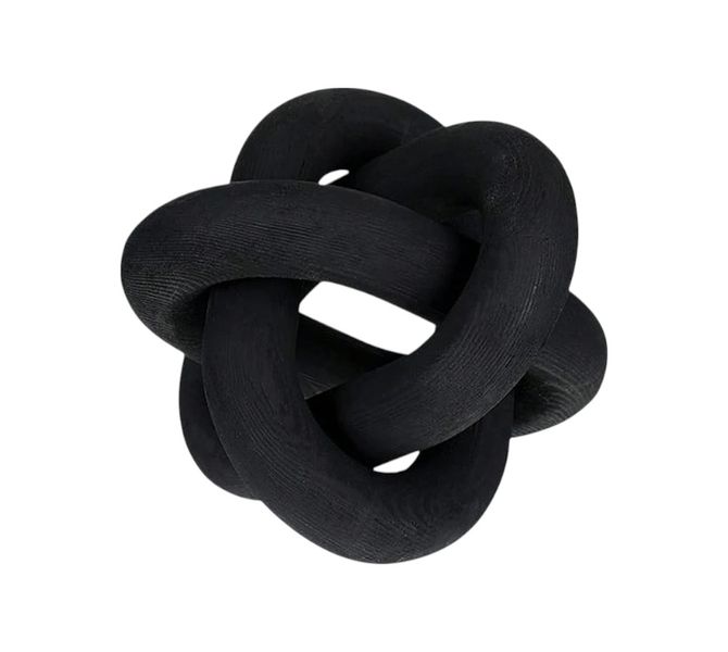 Modern Decorative Knot Sculpture - Black