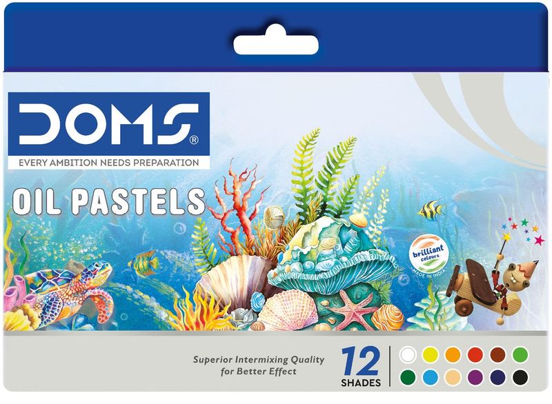 Doms Oil Pastels 12 Pc + Scraping Tool