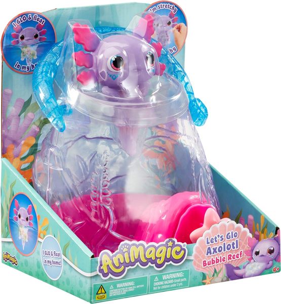 Animagic Let's Glo Axolotl Bubble Reef Aquarium Playset (12L)