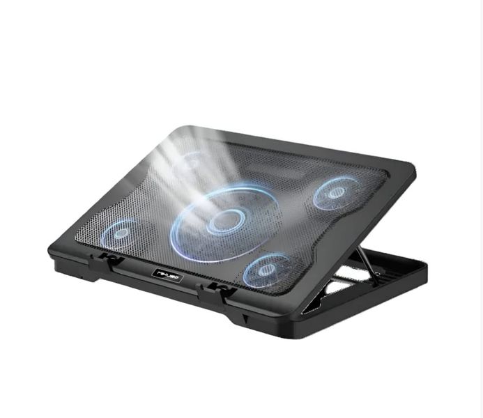 Laptop Cooling Pad - 5 Fans, Silent Cooler Stand with Blue LED 18