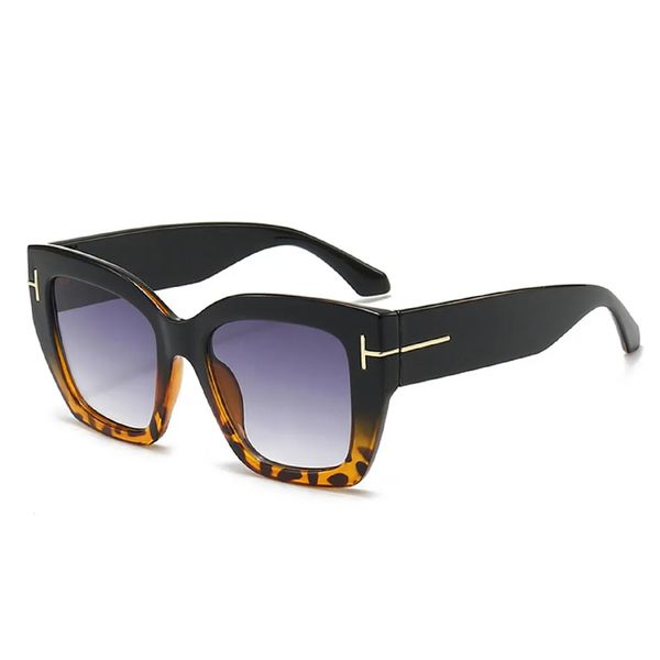 Avalon Large Black/Honey Frame with Gold Accents &amp; Crystal Clear Gradient Lens