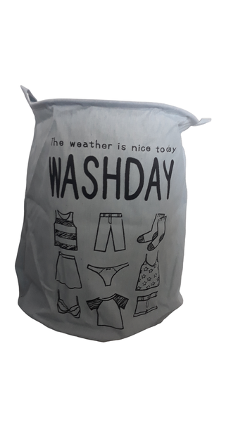 Waterproof Lightweight Foldable Laundry Basket - Light Blue