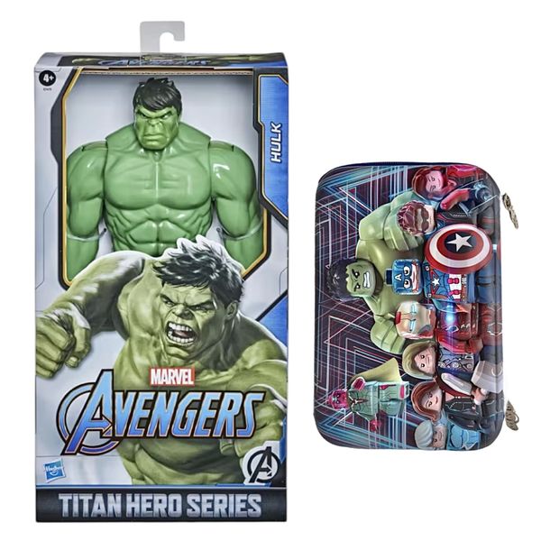 Titan Hero Deluxe Hulk Action Figure 28cm and Pencil Case