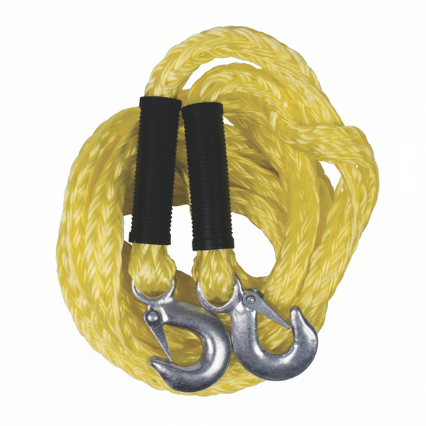 Heavy-Duty 2000kg Tow Rope with Hooks - 4m Length in Zip Bag