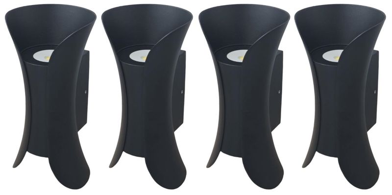 Teempeest Modern Outdoor Up Down 5W Wall Light IP65 Rating - 4 Pack