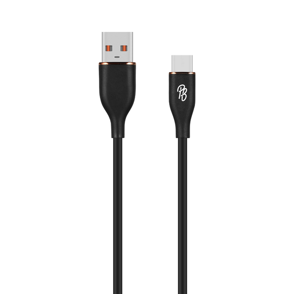 Pro Bass FlexiCord Series 2m USB To Type-C Charging Cable - Black