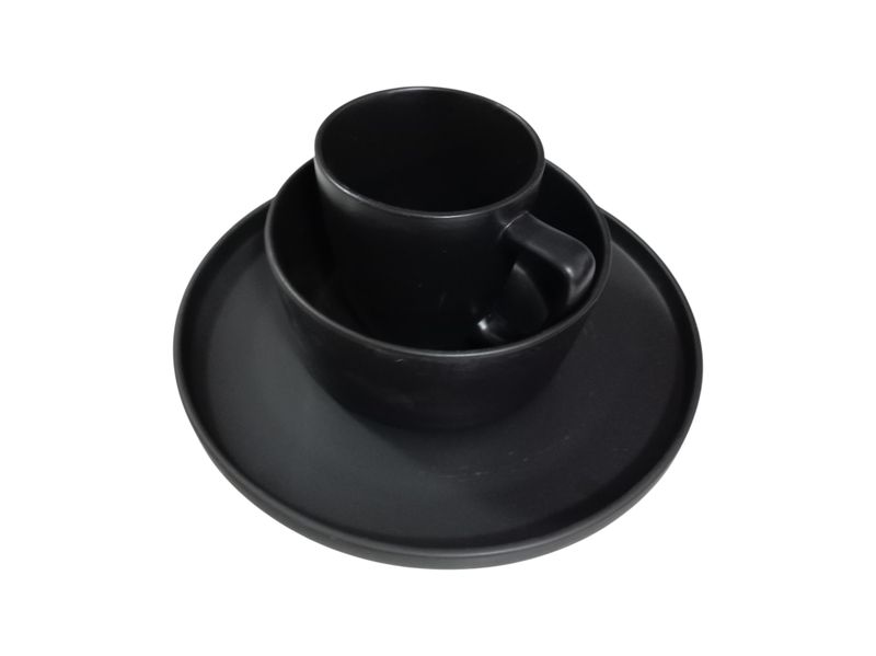 12 Piece Dinner Set Black (No 1)