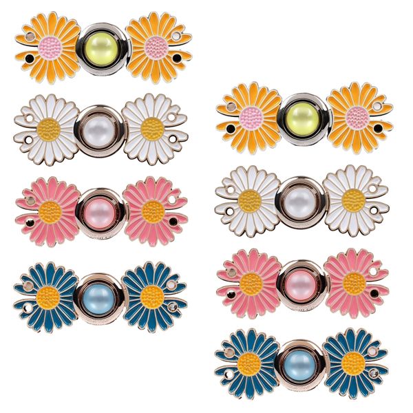 Fashion Multi Colour Slimming Flower Waist Buckle Clip Set of 8 (5cm)
