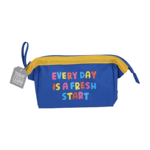 Colour Me - Pencil Bag - Quotes with Metal Bar (Blue)