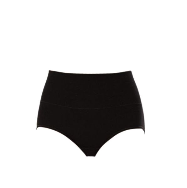 Black High Waisted Panties for Women - Cotton