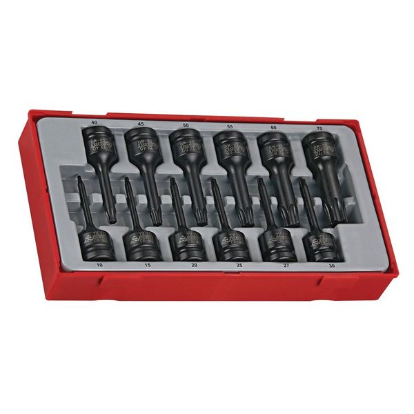 TengTools - 1/2" Drive TX Impact Socket Set, 12 Piece - TT9212TX