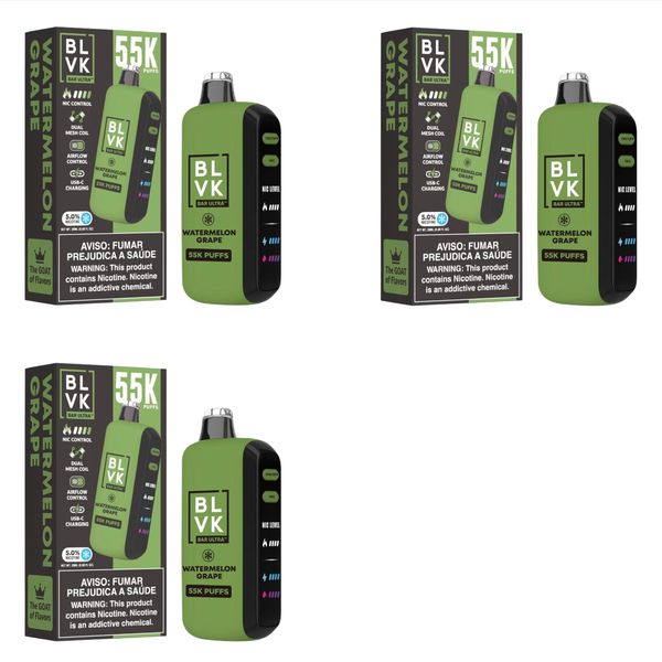 BLVK Ultra 55k Disposable Vape - Watermelon Grape (Pack of 3)