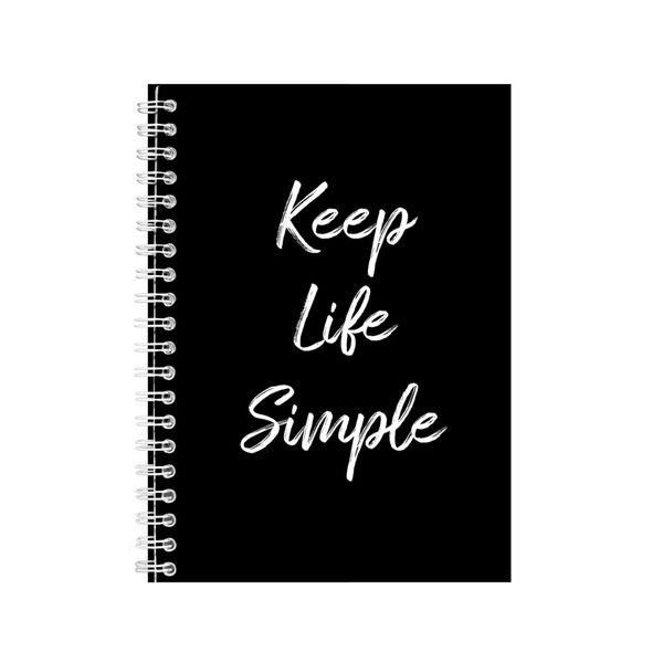 Simple A5 Notebook Spiral Lined Motivational Saying Graphic Notepad Gift186