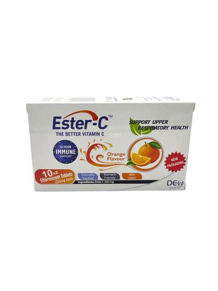 Deo Pharma Ester-C Vitamin C Orange - 20 Effervescent Tablets