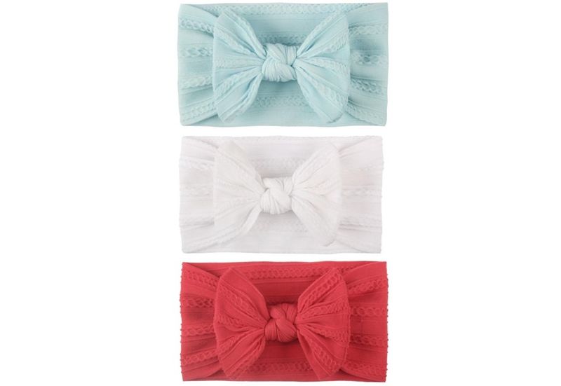 Set of 3 Baby Headbands with a Bow