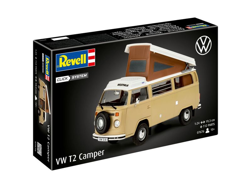 Revell Easy Click 1/24 Volkswagen T2 Camper Plastic Model Kit