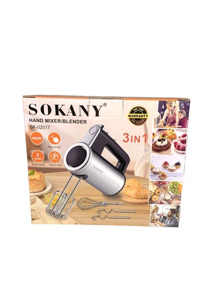 3-in-1 Hand Mixer, Stick Blender &amp; Whisk - 800W | Stainless Steel
