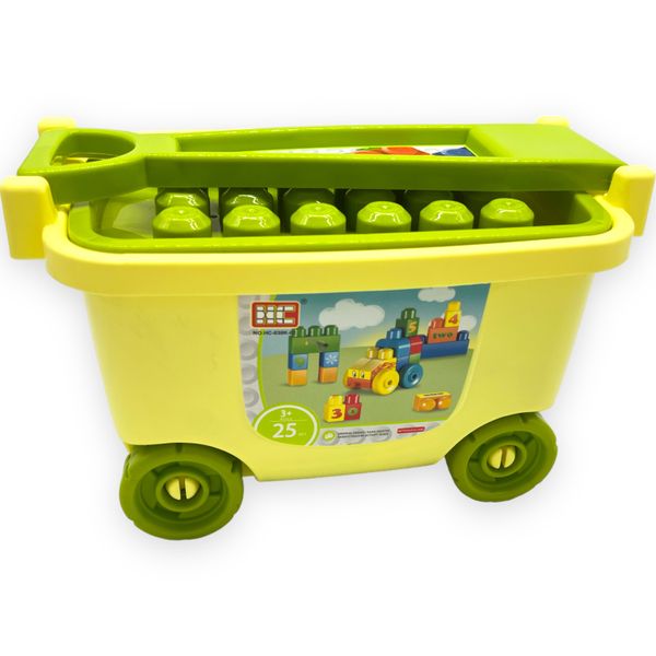 Wagon with Building Blocks - STEM Toys for Children - 25 Pieces