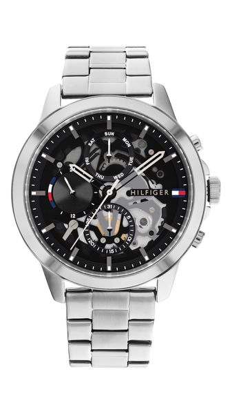 Stainless Steel Case,black Dial, Strap - 44mm