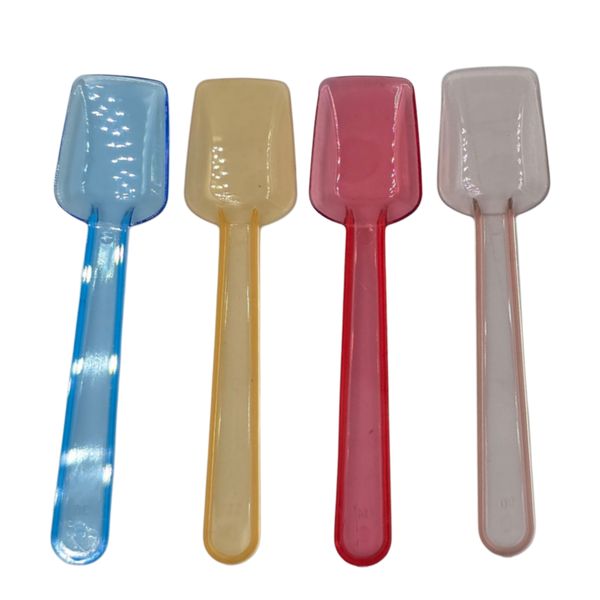 Multi-Colored Ice Cream Spoons - Disposable Plastic - 100 Pack